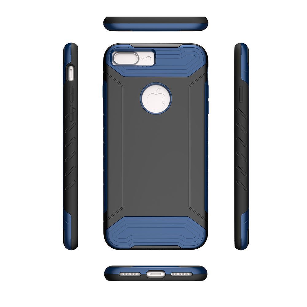 Apple iPhone 8 Plus -  Quantum Dual Layer Rugged Case, Black/Blue