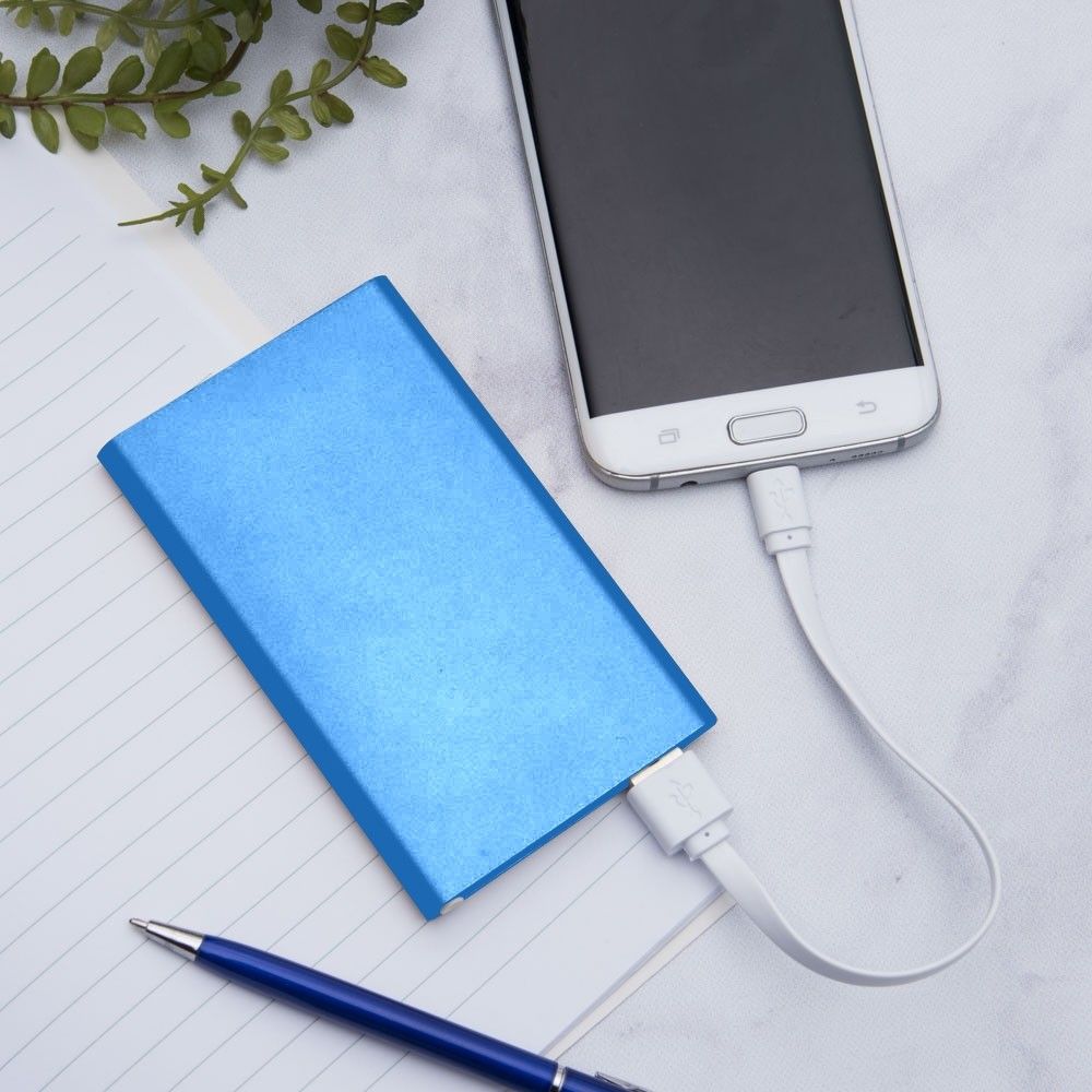 Apple iPhone 8 Plus -  4000mAh Slim Portable Battery Charger/Power Bank, Blue