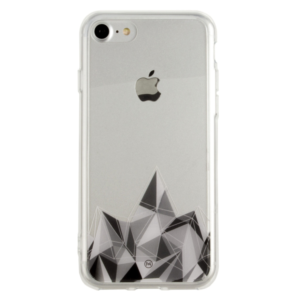 Apple iPhone 8 -  Ultra Clear Grayscale Crystal Slim Case, Clear/Gray