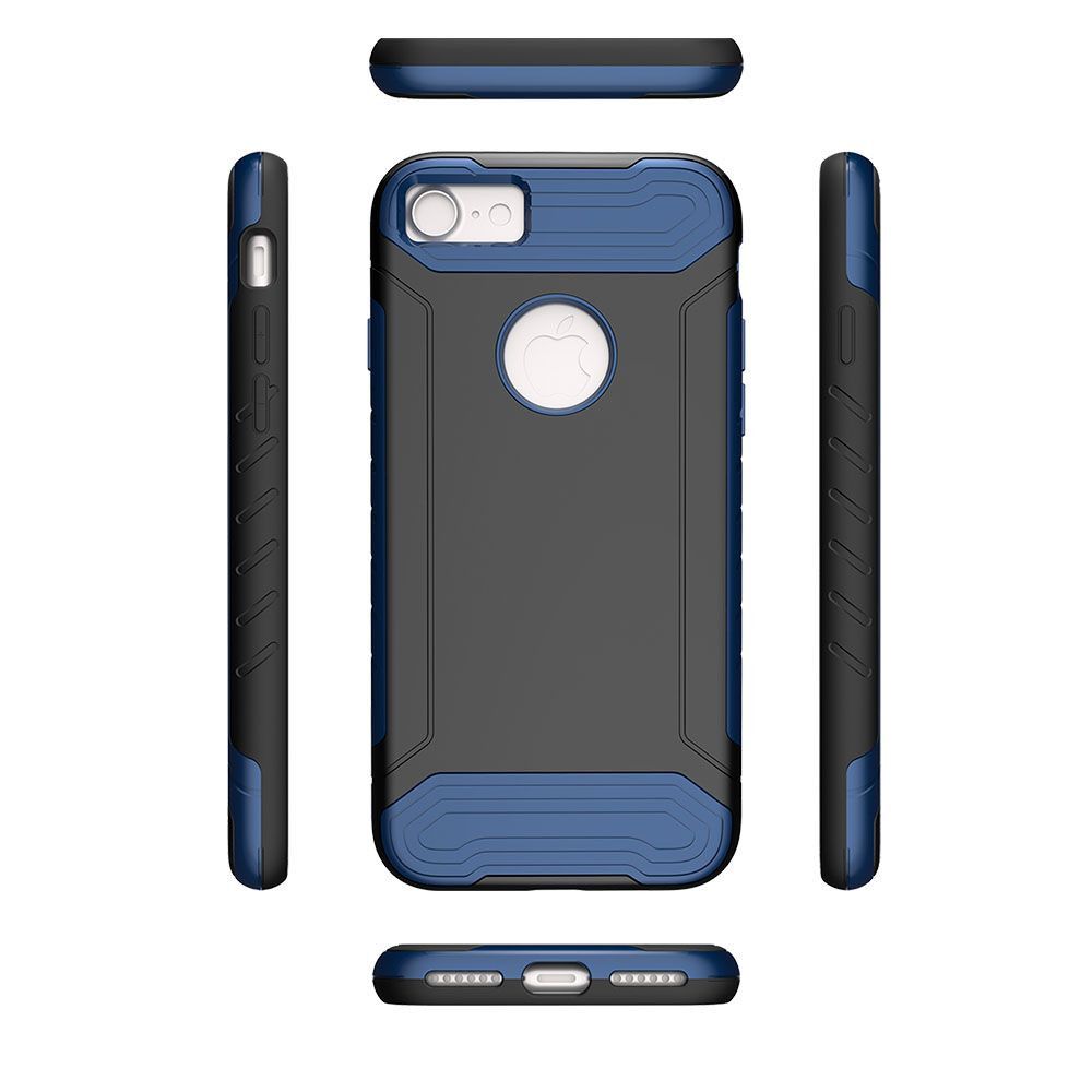 Apple iPhone 8 -  Quantum Dual Layer Rugged Case, Black/Blue