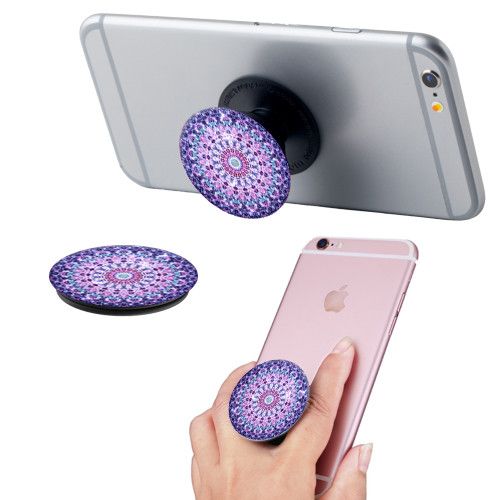 Apple iPhone 8 Plus -  Hypnotize Print Expandable Phone Grip and Stand, Purple