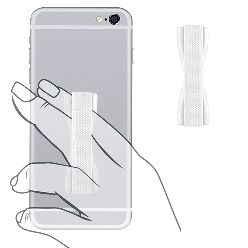 Apple iPhone 8 Plus -  Slim Elastic Phone Grip Sticky Attachment, White