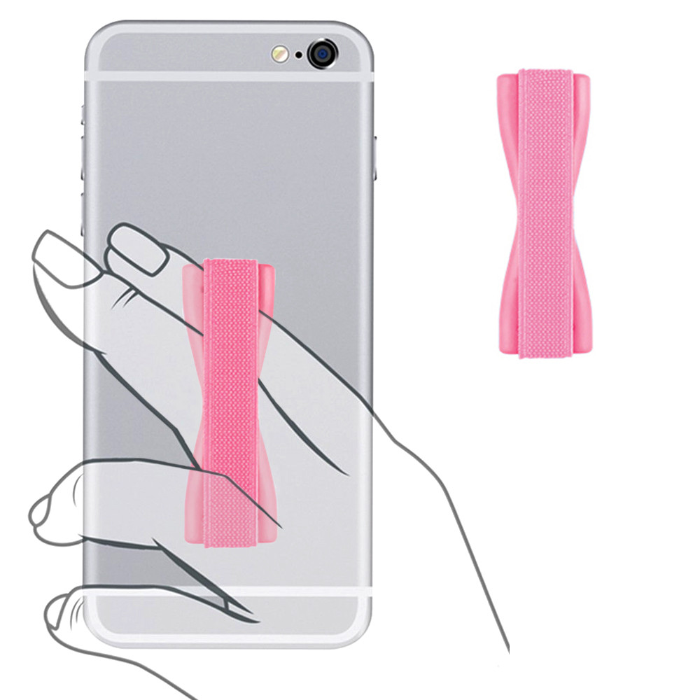 Apple iPhone 8 Plus -  Slim Elastic Phone Grip Sticky Attachment, Pink