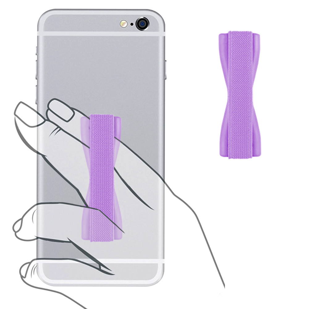 Apple iPhone 8 Plus -  Slim Elastic Phone Grip Sticky Attachment, Purple