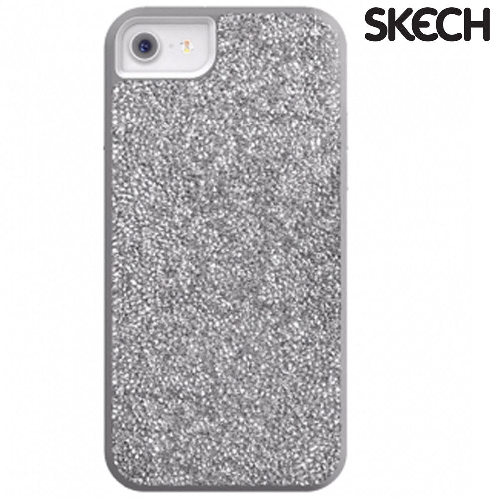 Apple iPhone 7 - Skech Shimmering Rhinestone Slim Hard Rugged Case, Silver