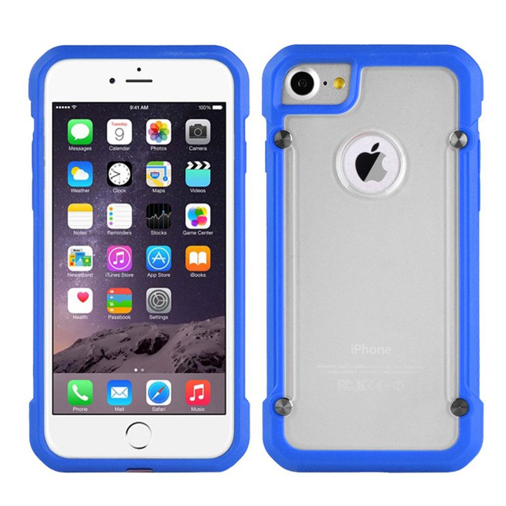 Apple iPhone 7 - Clear Full Body TPU Case, Blue