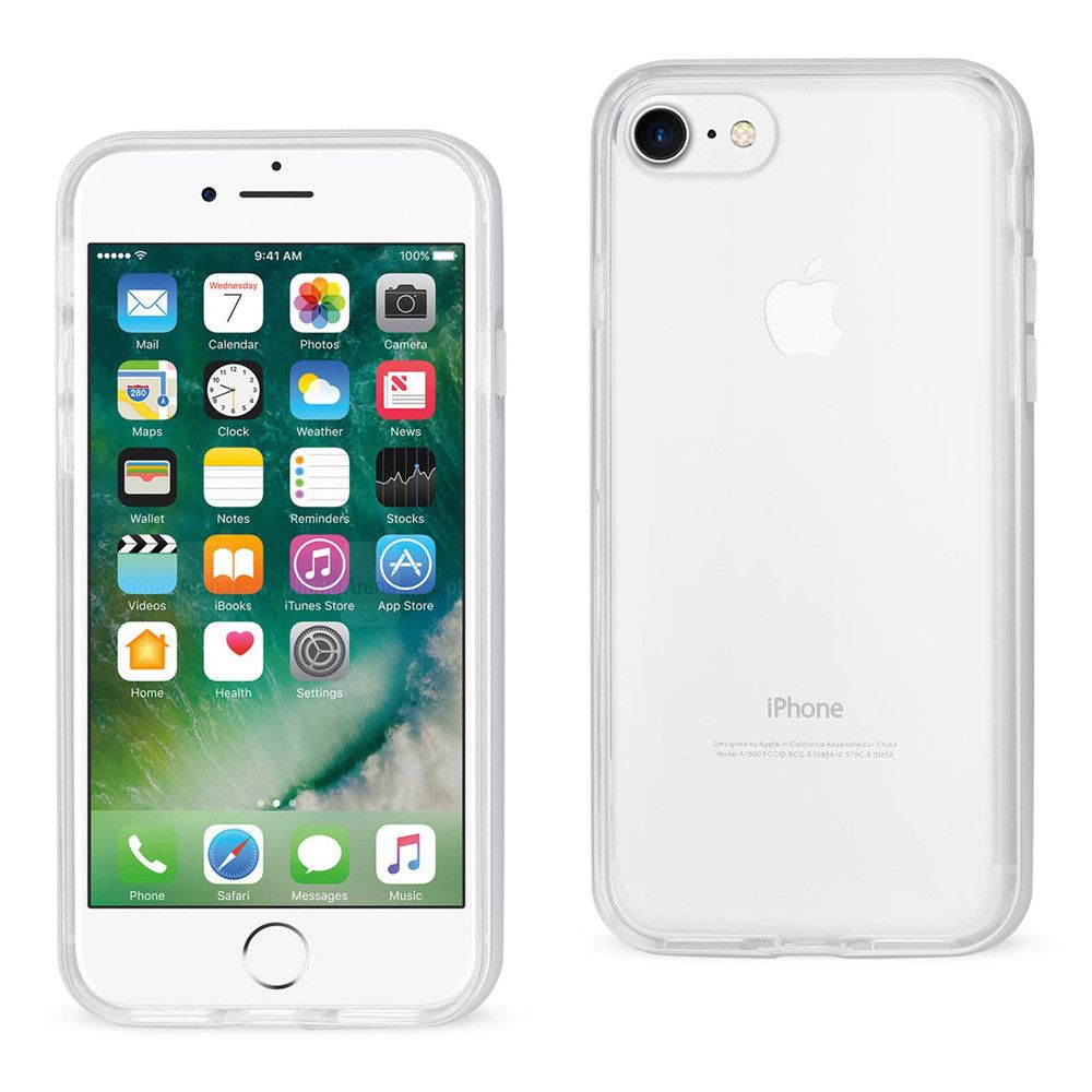 Apple iPhone 7 - Transparent Bumper Frame Case, Clear/Silver