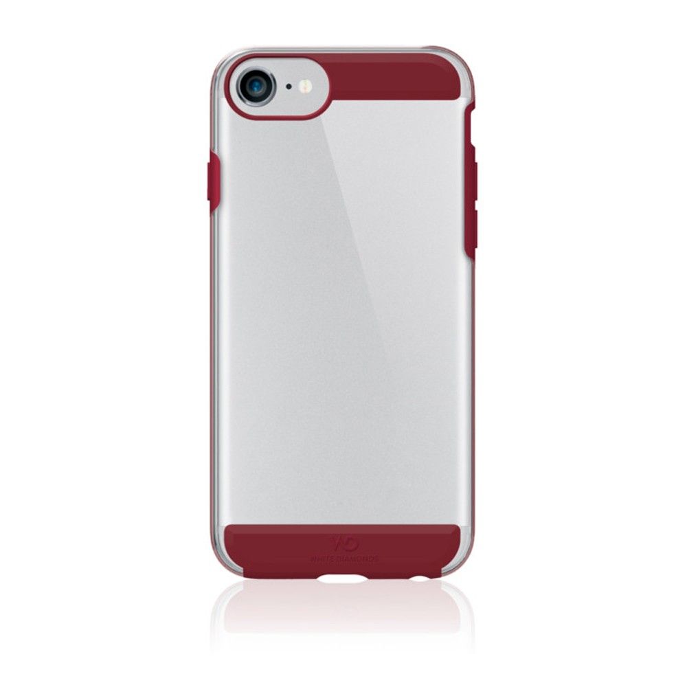Apple iPhone 7 - Original White Diamonds Innocence Case with French Burgundy Phone Case, White/Red
