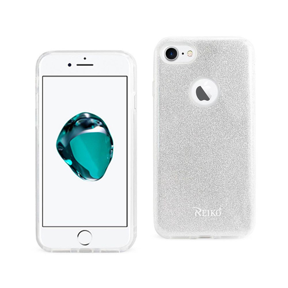Apple iPhone 7 - Glitter Shimmering Hybrid Case, Silver