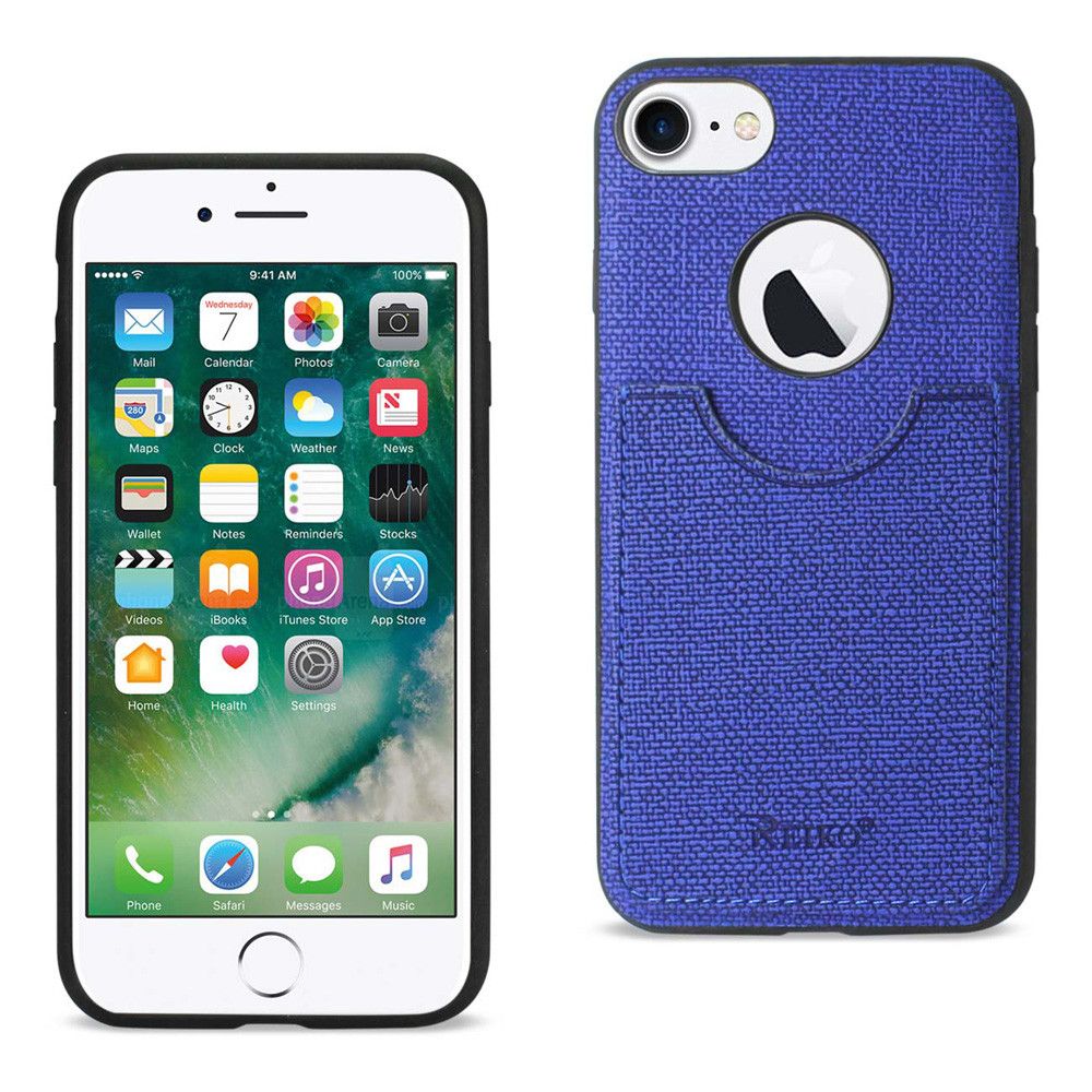 Apple iPhone 7 - Denim Print with Embedded Pocket TPU Case, Blue
