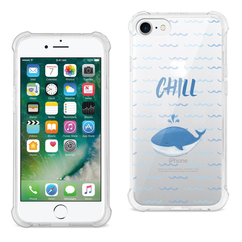 Apple iPhone 7 - Dolphin Design TPU Case with Air Cushion, Blue