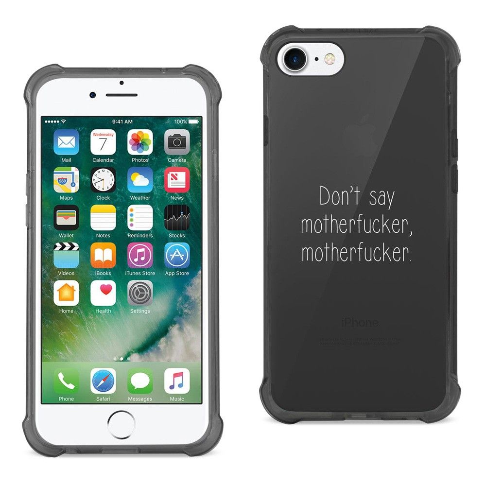 Apple iPhone 7 - Funny Quote Design TPU Case with Air Cushion, Black