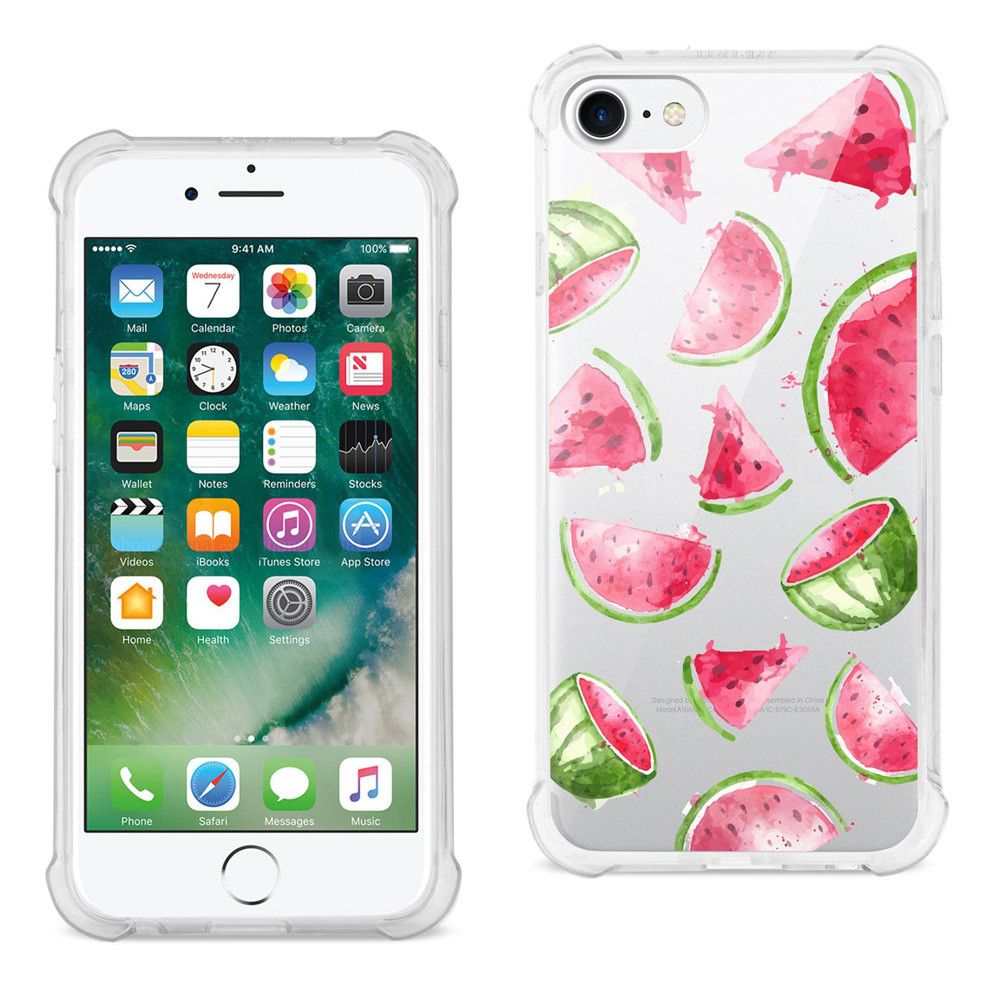 Apple iPhone 7 - Watermelon Design TPU Case with Air Cushion, Multi-Color