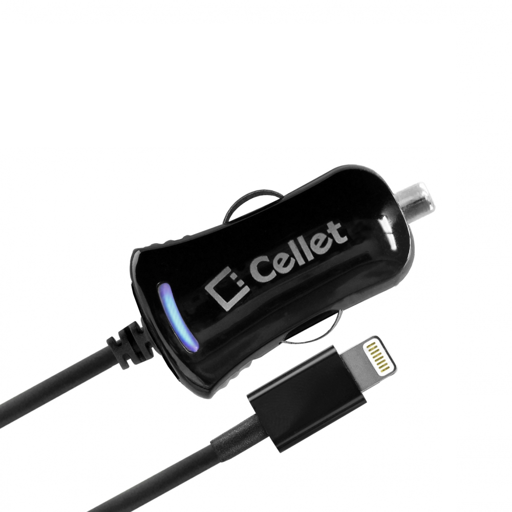 Apple iPhone 8 -  Cellet Heavy-Duty 1.0 Amp Lightning 8-Pin Car Charger, Black
