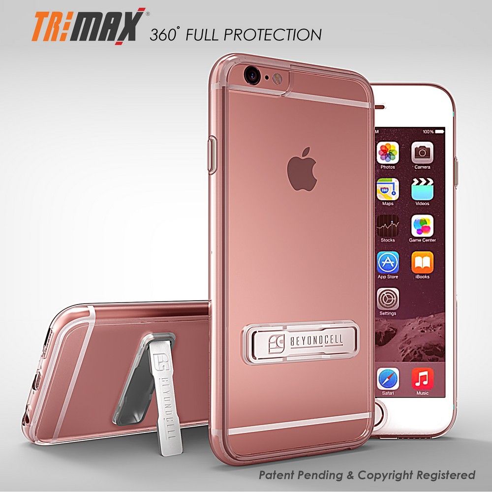 Apple iPhone 6/6s - Tri Max Rugged Case with Metal Kickstand, Clear