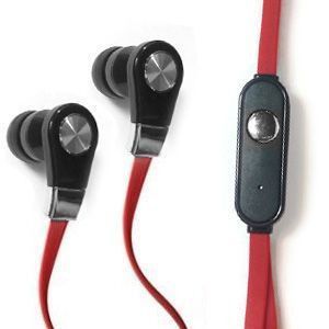 Apple iPhone 6 -  Xtreme Bass High Def Tangle-Free 3.5mm Stereo Headset w/Microphone, Red/Black