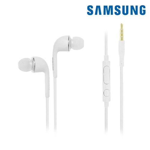 Apple iPhone 6 -  OEM Samsung Galaxy Series Tangle-Free 3.5mm Stereo Headset w/In-Line Mic, White (EO-HS3303WE)