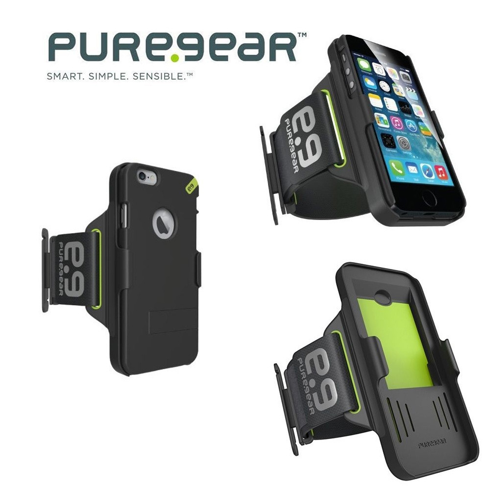 Original Puregear Apple iPhone 6/6s HIP Sports Armband and Case Combo, Black