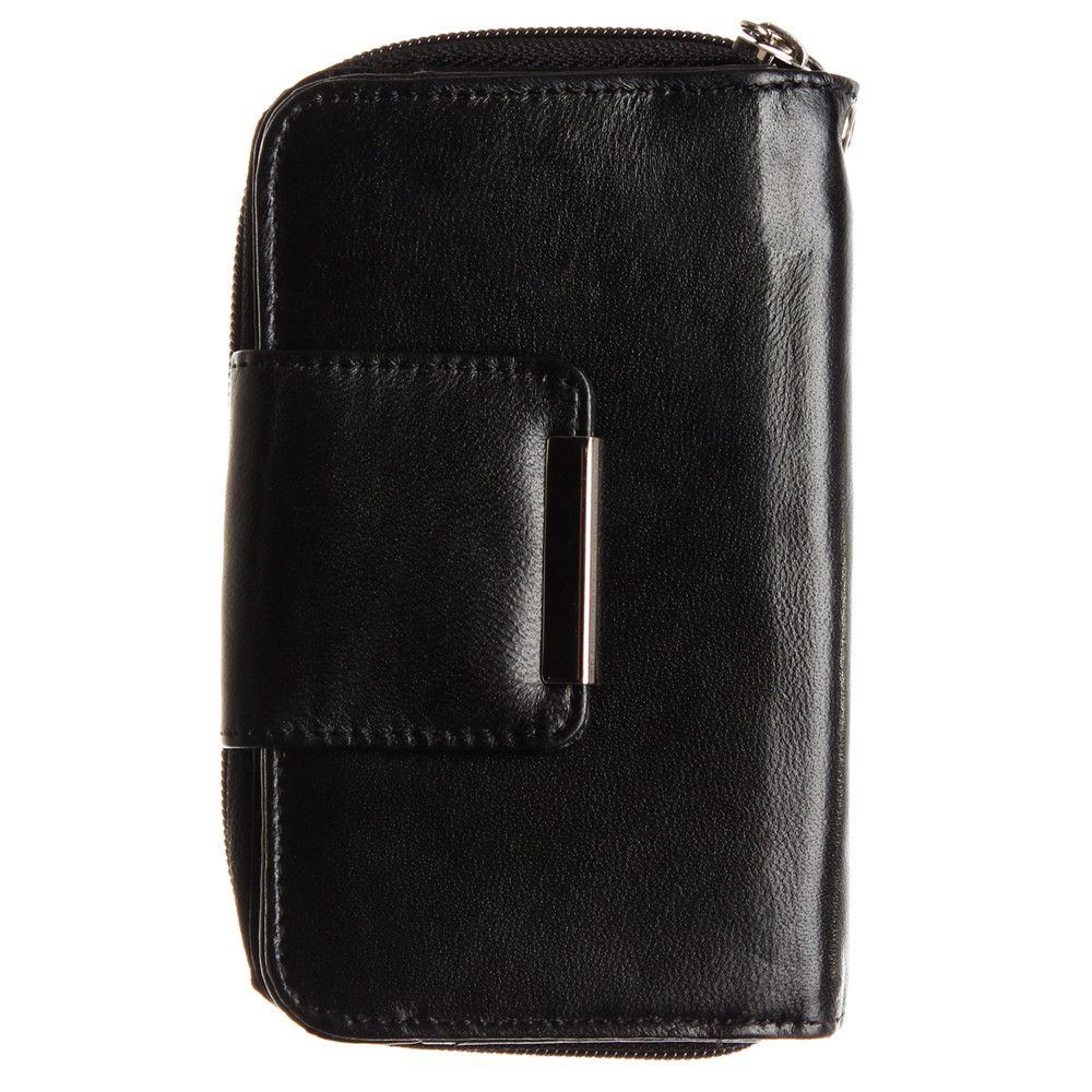 Apple iPhone 6s -  Genuine Leather Wallet Clutch with Wristlet, Black