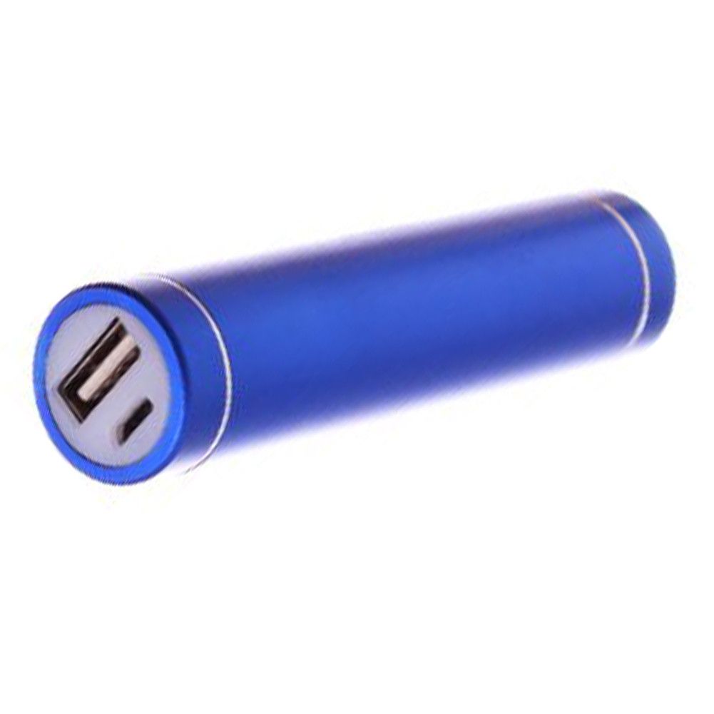 Apple iPhone 6s Plus -  Universal Metal Cylinder Power Bank/Portable Phone Charger (2600 mAh) with cable, Blue