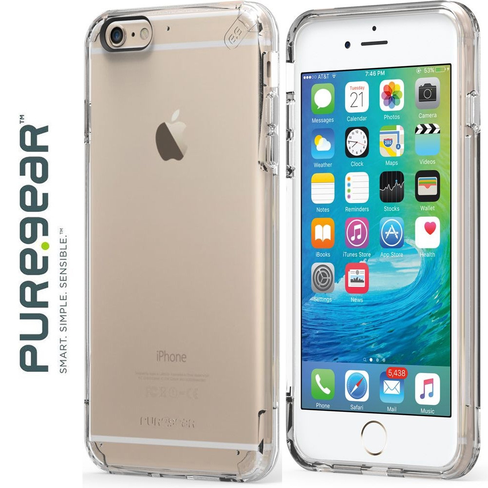 Original PureGear Apple iPhone 6/6s Plus Slim Shell Pro Rugged Case, Clear