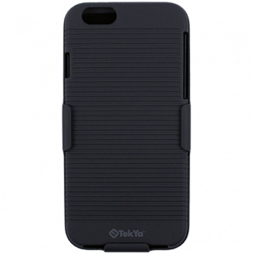 Apple iPhone 6/6s - TEKYA Shield Combo Hip Rugged Case and Holster, Black
