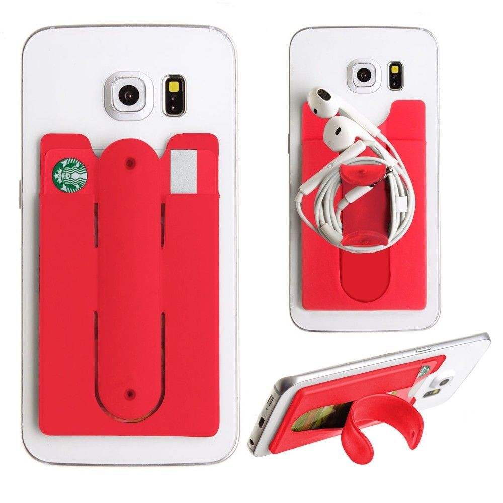 Apple iPhone 6s Plus -  2in1 Phone Stand and Credit Card Holder, Red