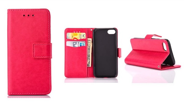 iPhone 6 7 8 /Plus/X Case Luxury Solid Color Premium PU Leather Flip Folio Magnetic Wallet Case with Stand