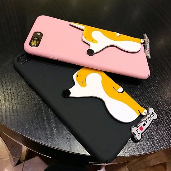 3D Sleeping Corgi iPhone Case Cute Dog Protection Cover Case for iPhone 6/7/6s/Plus